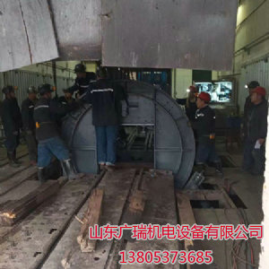 翻罐籠更換現(xiàn)場(chǎng)